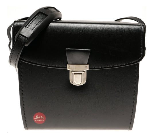 Leica Leitz Wetzlar Black Leather Camera Case with Strap