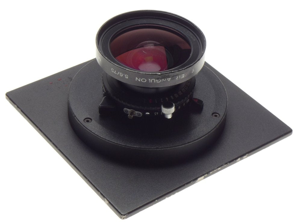 SINAR F2 black complete large format view film field camera Super-Angulon 5.6/75