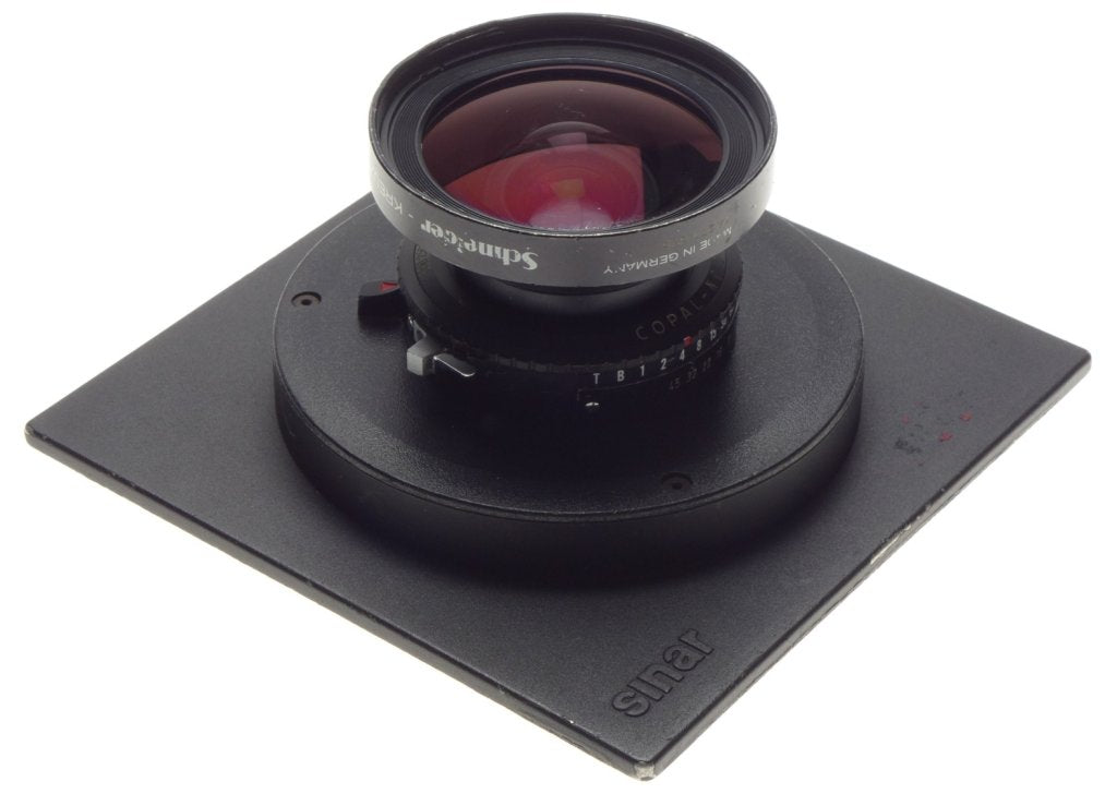 SINAR F2 black complete large format view film field camera Super-Angulon 5.6/75