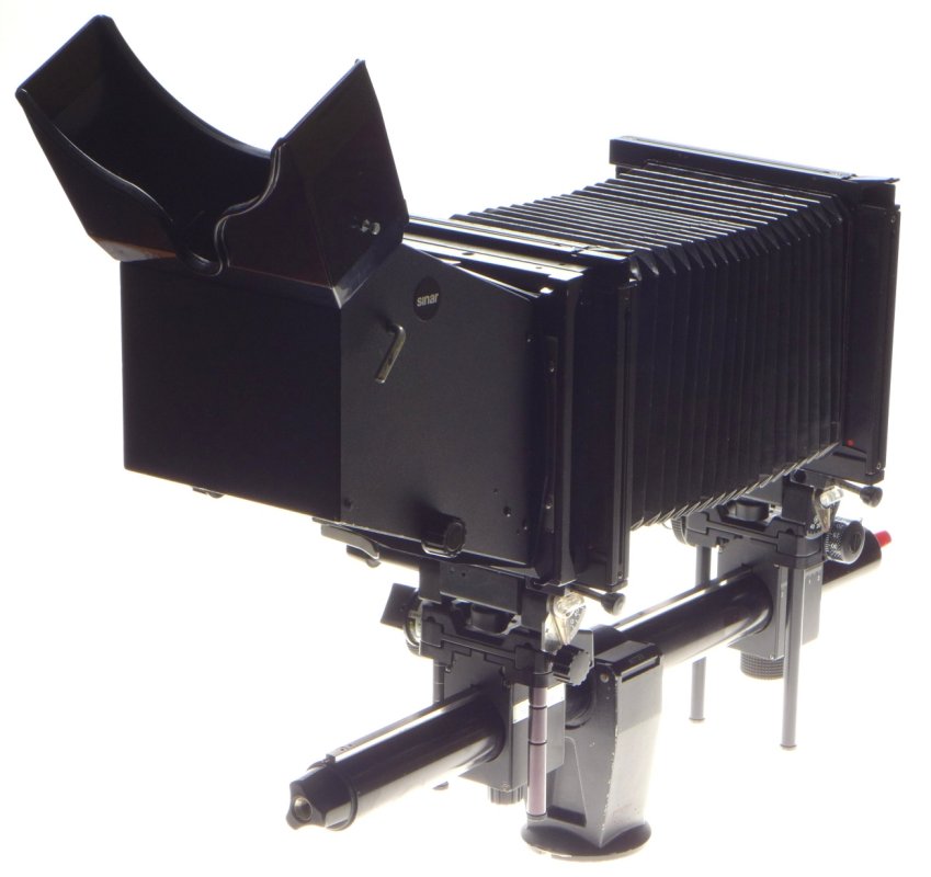 SINAR F2 black complete large format view film field camera Super-Angulon 5.6/75