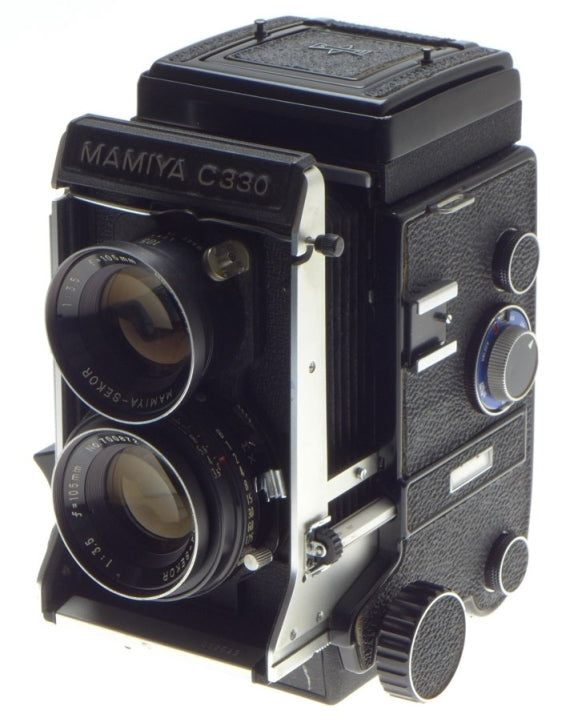 MAMIYA C330 PROFFESSIONAL 6x6 BLUE 3.5/105mm SEKOR LENS TLR MEDIUM FORMAT CAMERA