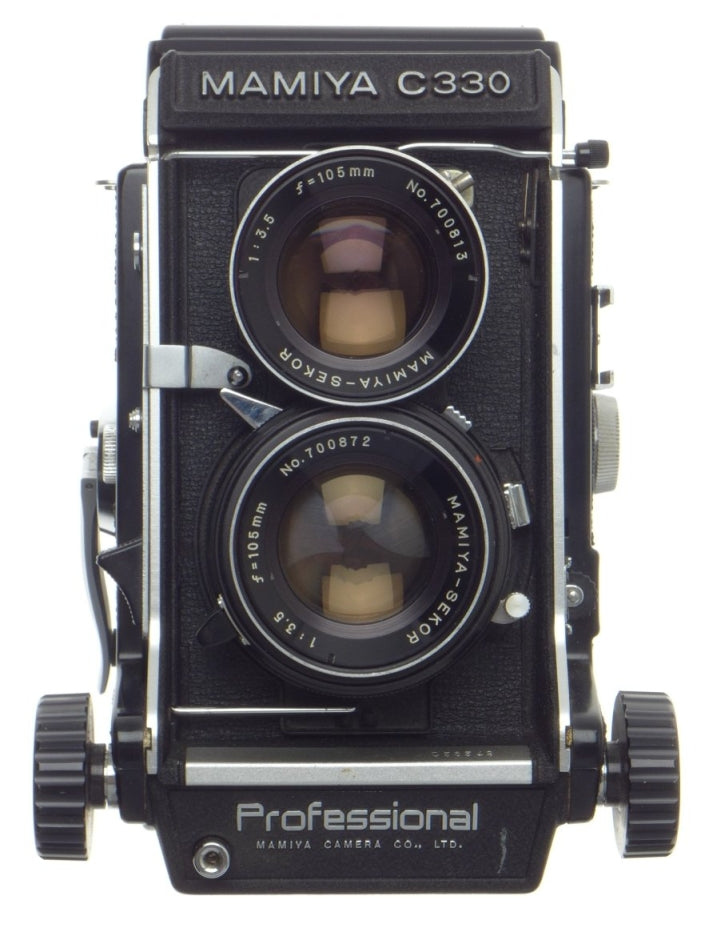 MAMIYA C330 PROFFESSIONAL 6x6 BLUE 3.5/105mm SEKOR LENS TLR MEDIUM FORMAT CAMERA