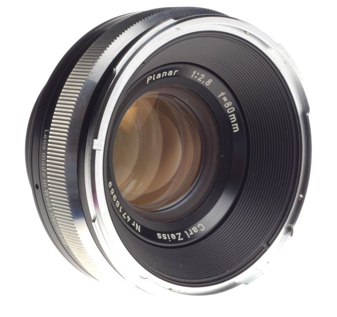 ROLLEI SL66 Zeiss Planar 1:2.8 f=80mm medium format coated chrome camera lens