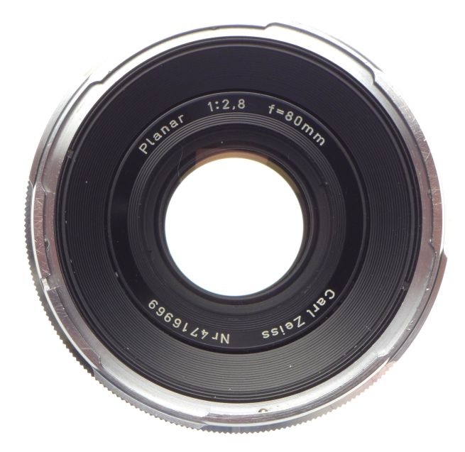 ROLLEI SL66 Zeiss Planar 1:2.8 f=80mm medium format coated chrome camera lens