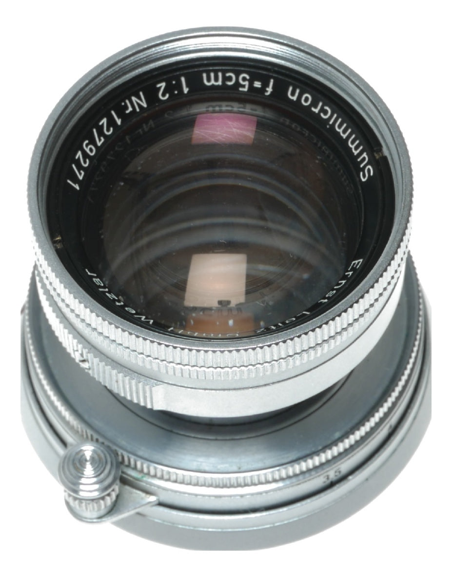 Leica M Summicron 1:2 f=5cm bayonet mount 2/50mm lens set just serviced