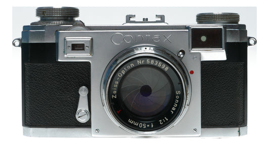 Zeiss Opton T Sonnar 1:2 f=5cm RF Contax camera cased clean condition