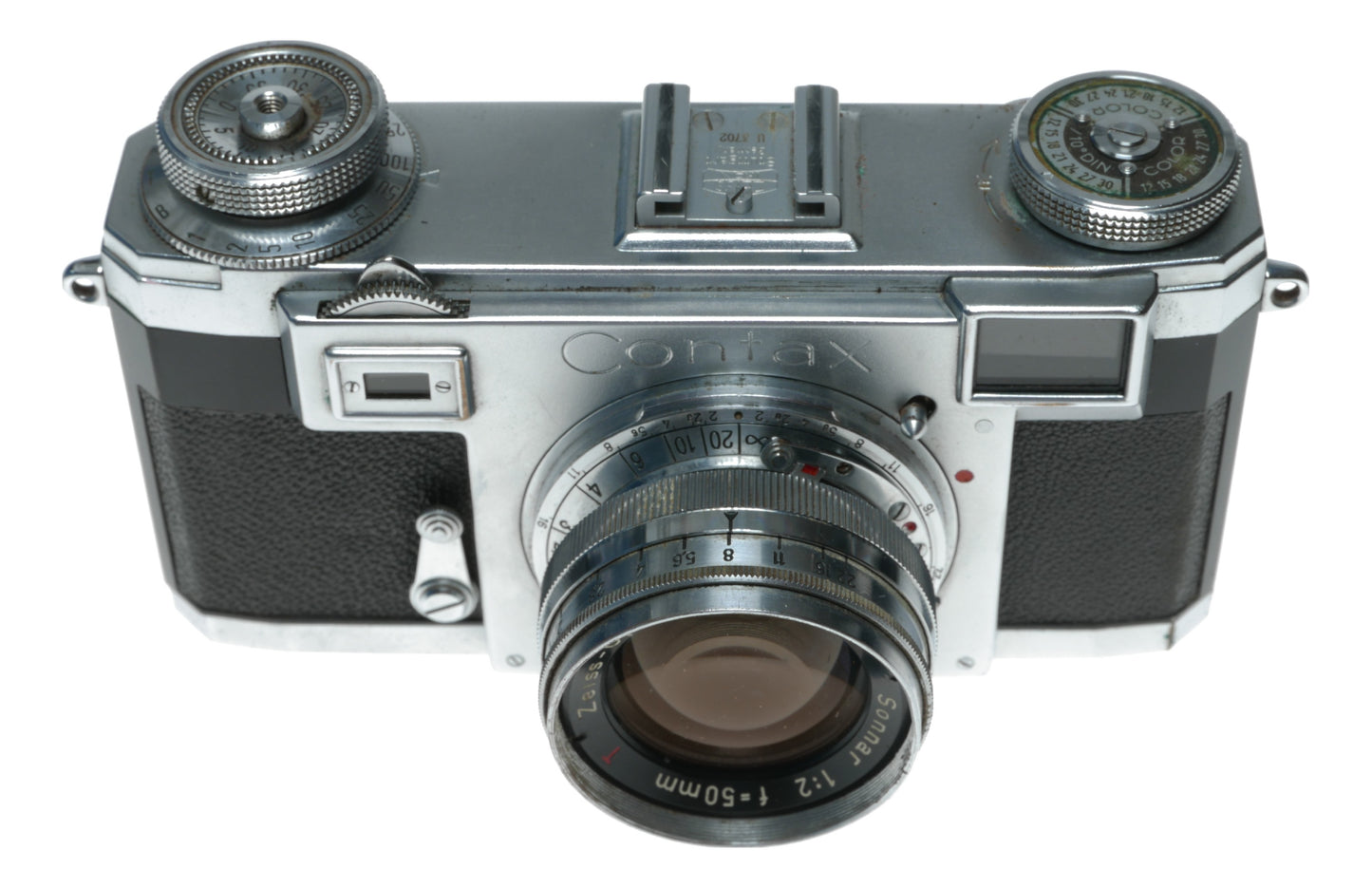 Zeiss Opton T Sonnar 1:2 f=5cm RF Contax camera cased clean condition