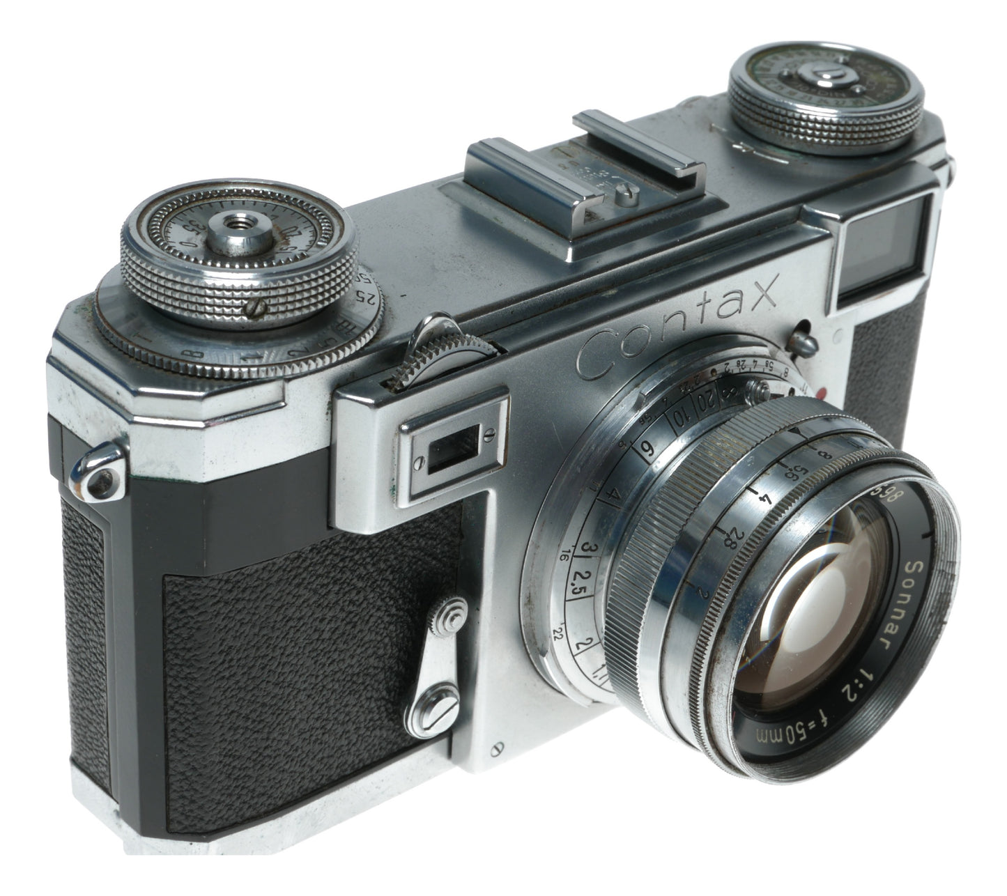 Zeiss Opton T Sonnar 1:2 f=5cm RF Contax camera cased clean condition