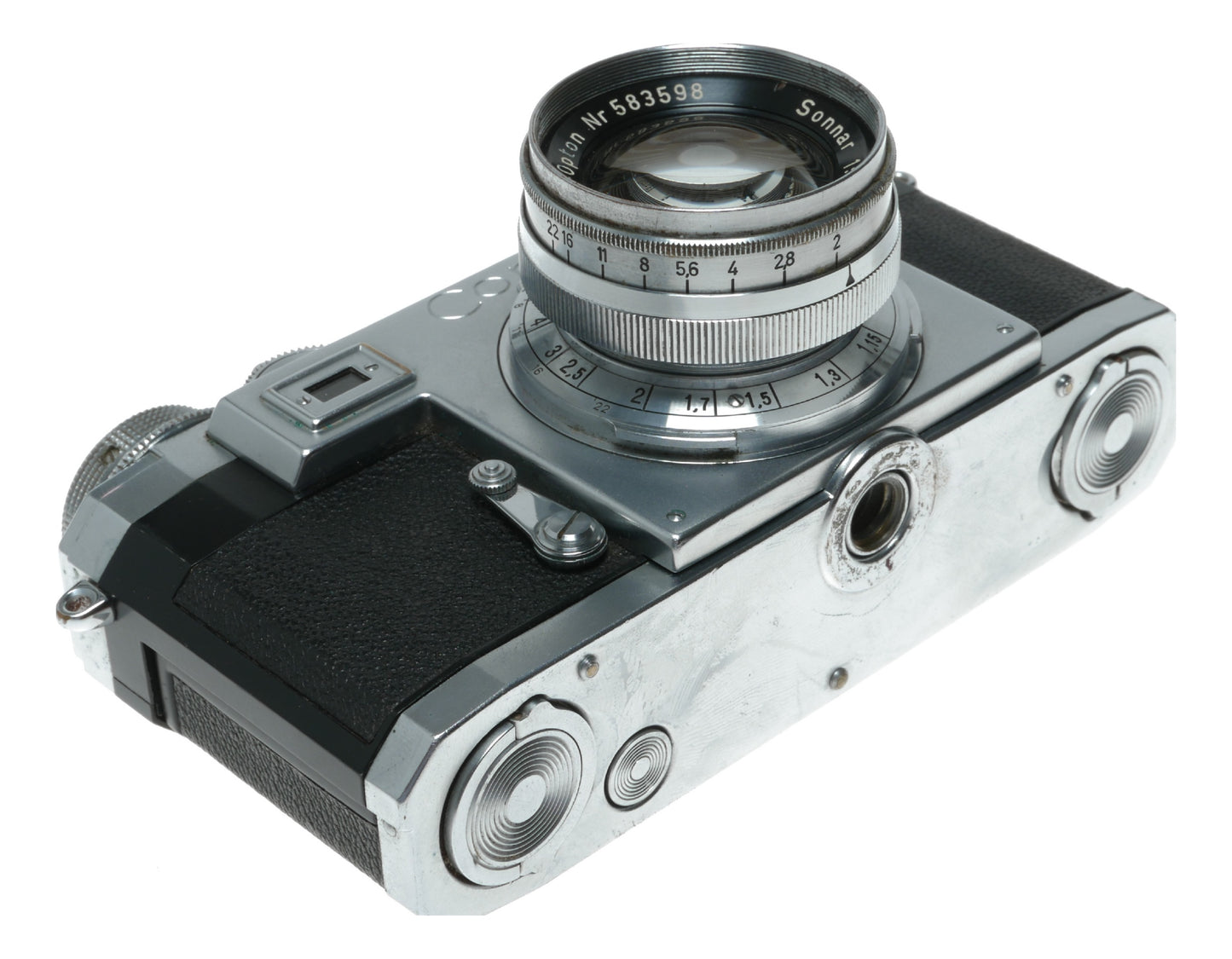 Zeiss Opton T Sonnar 1:2 f=5cm RF Contax camera cased clean condition