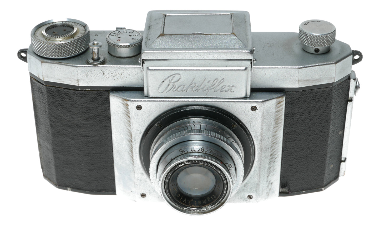 Praktiflex SLR camera Anastigmat Victa 1:2.9 f=5cm lens rare version