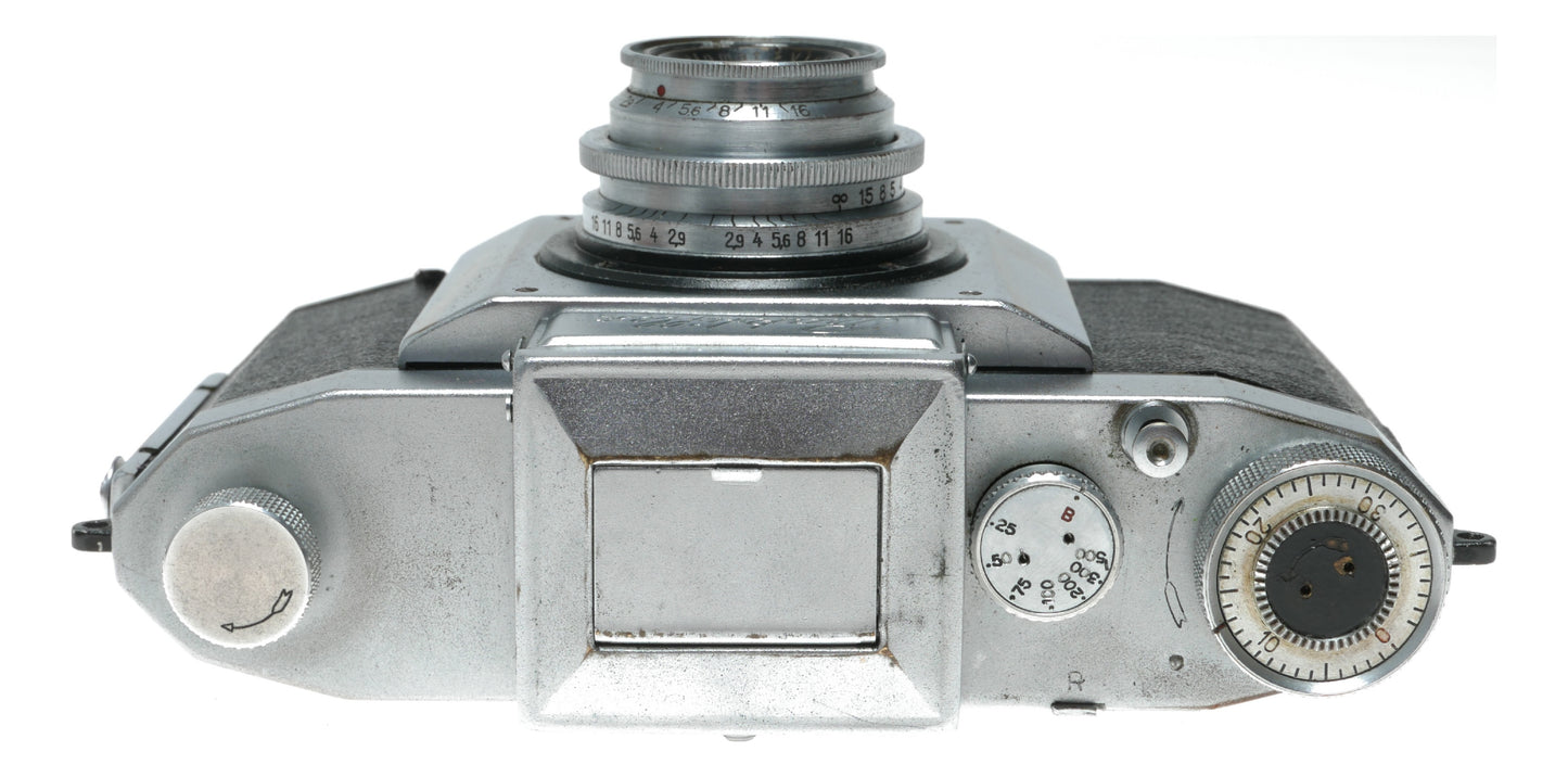 Praktiflex SLR camera Anastigmat Victa 1:2.9 f=5cm lens rare version
