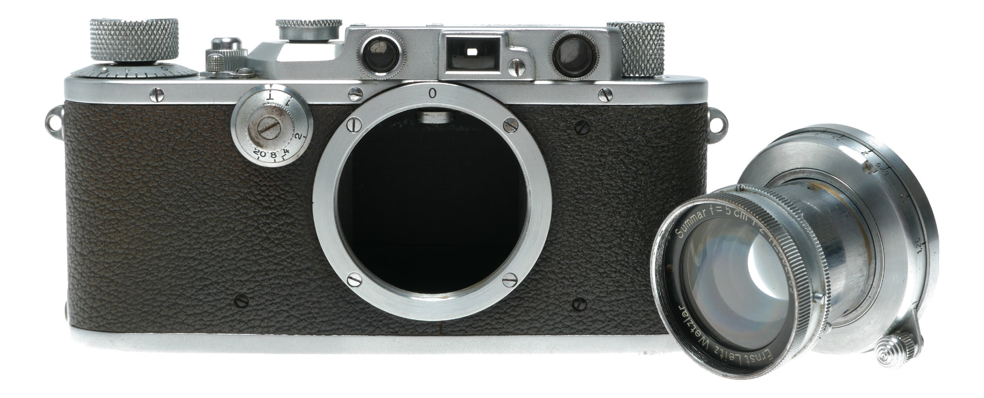 Leica III rangefinder camera Summar f=5cm 1:2 lens cap case vintage