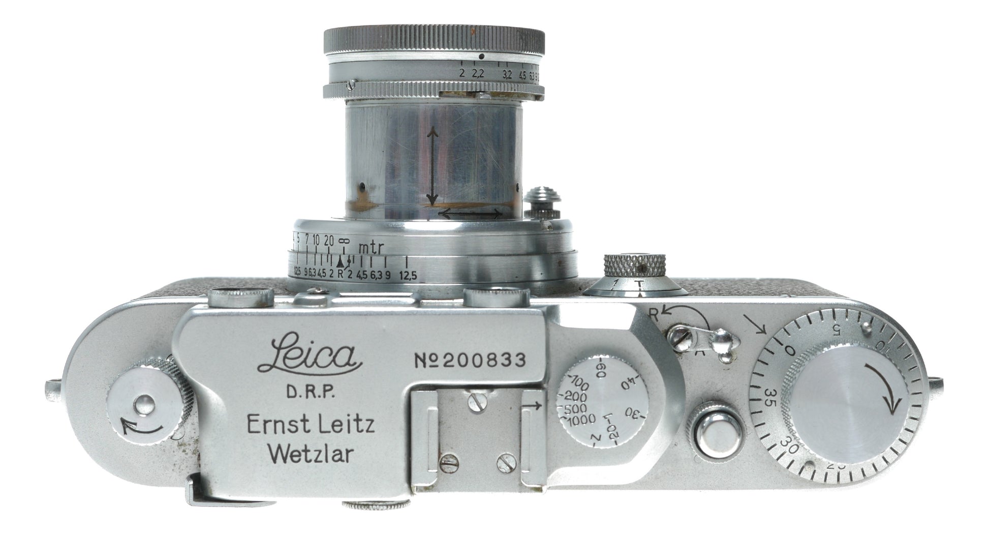 Leica III rangefinder camera Summar f=5cm 1:2 lens cap case vintage