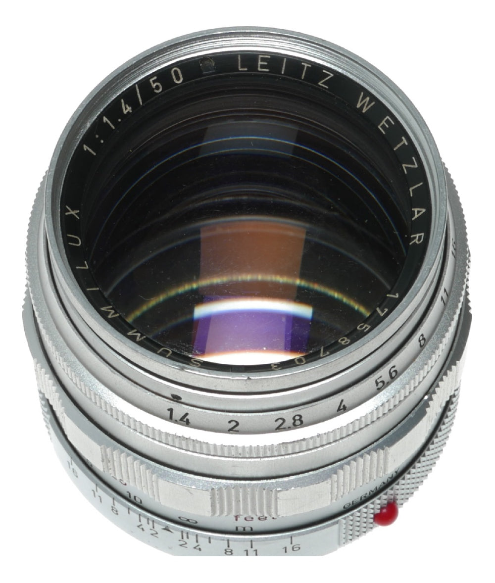 LEICA Summilux 1.4/50mm chrome silver satin M mount coated vintage lens f=50mm