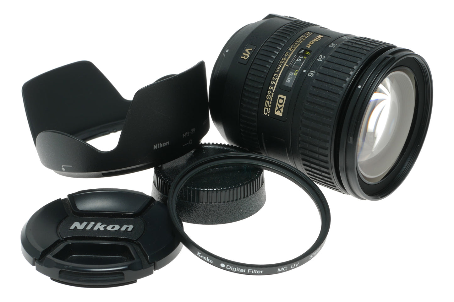 Nikon AF-S DX NIKKOR 16-85mm f/3.5-5.6G ED VR Lens boxed used
