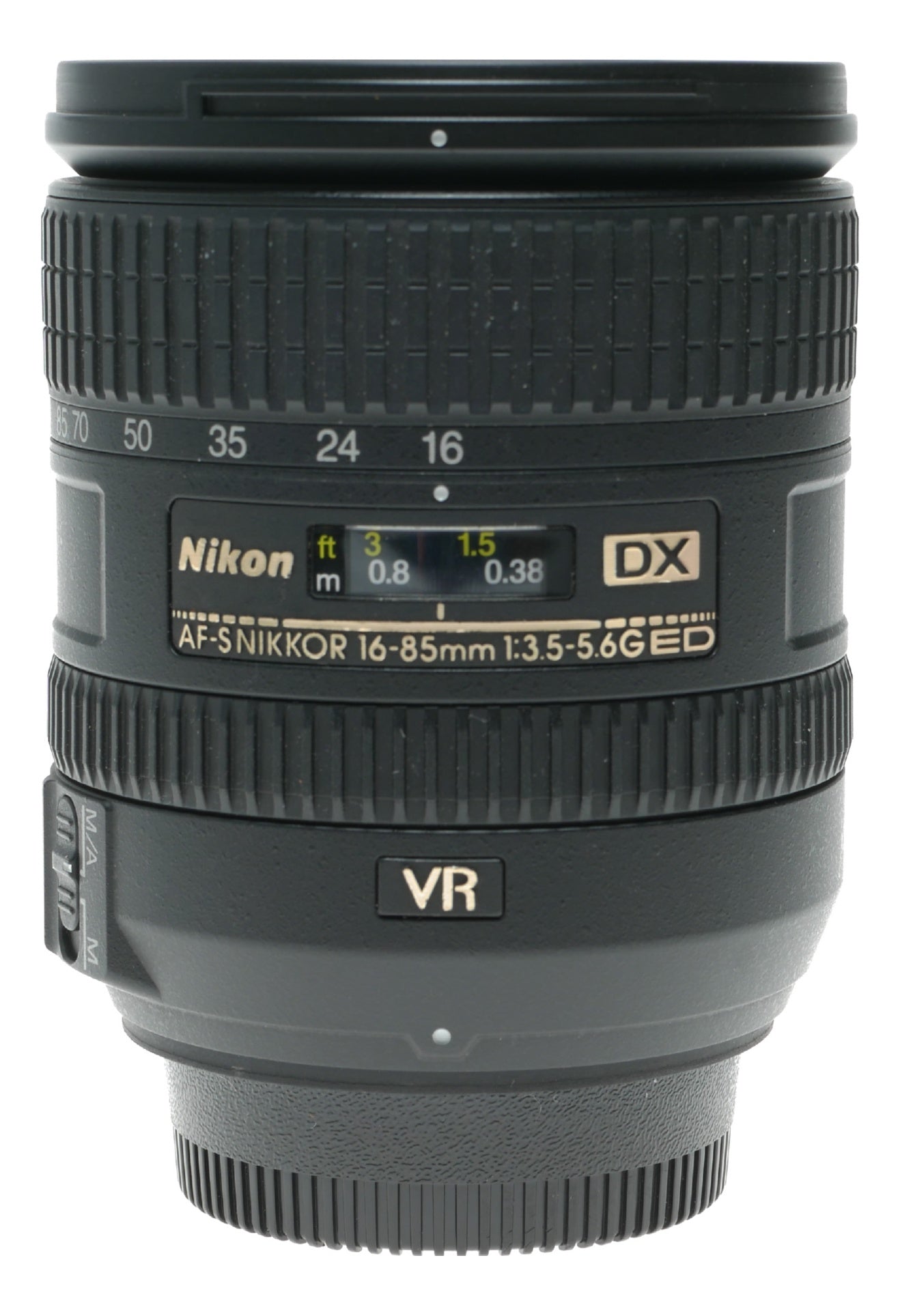 Nikon AF-S DX NIKKOR 16-85mm f/3.5-5.6G ED VR Lens boxed used