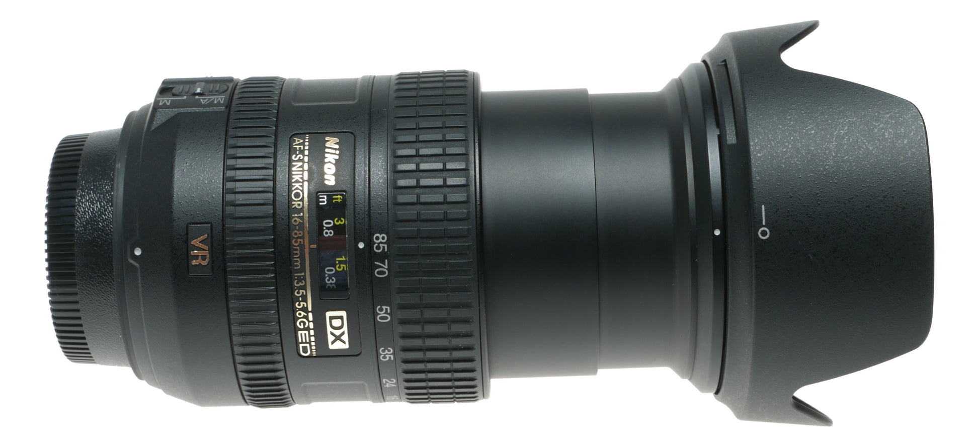 Nikon AF-S DX NIKKOR 16-85mm f/3.5-5.6G ED VR Lens boxed used
