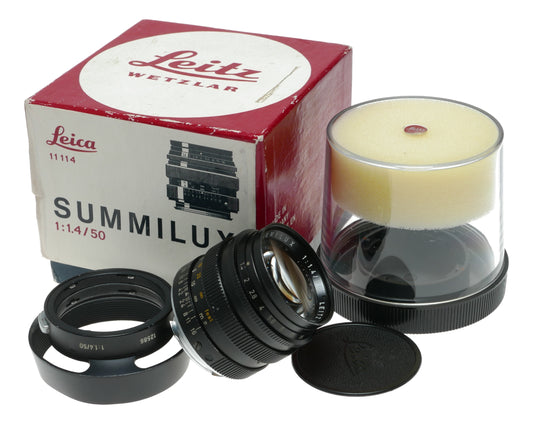 Leica Summilux 1:1.4/50mm 11114 Black lens f=50mm 12586 boxed