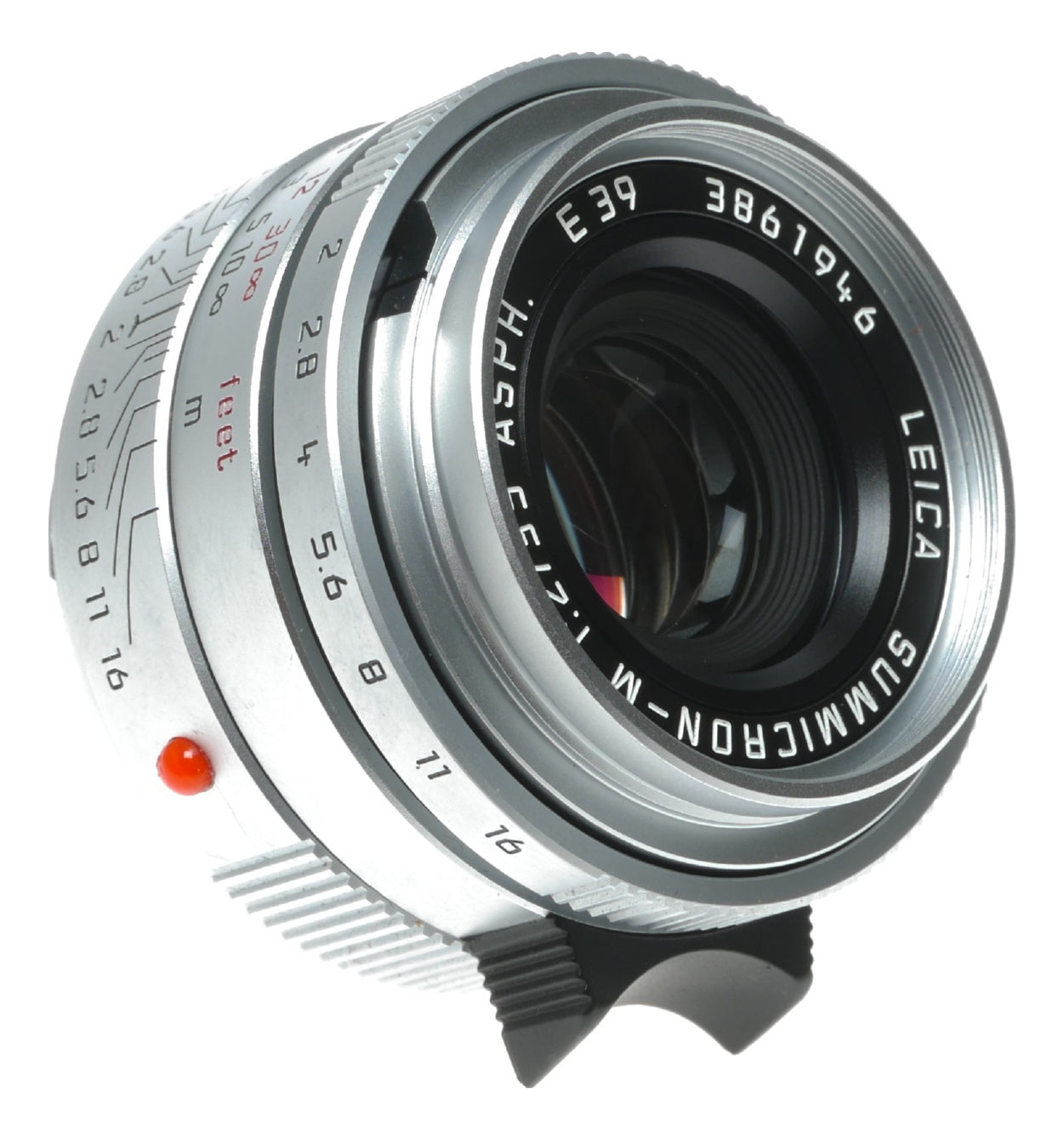 Leica Summicron-M 1:2/35mm Asph. Silver 11882 Boxed hood pouch papers