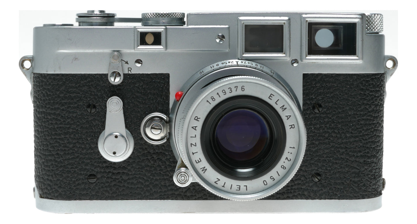 Leica M3 Elmar 2.8/50 mm lens meter 35mm vintage RF film camera setup