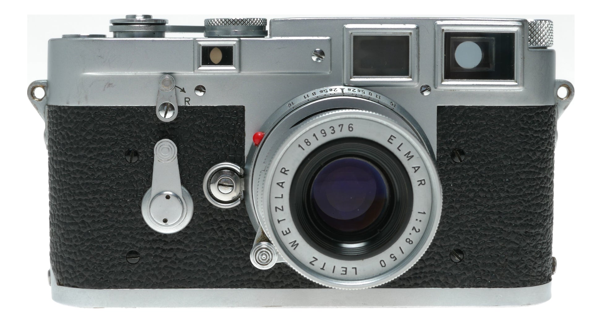 Leica M3 Elmar 2.8/50 mm lens meter 35mm vintage RF film camera setup