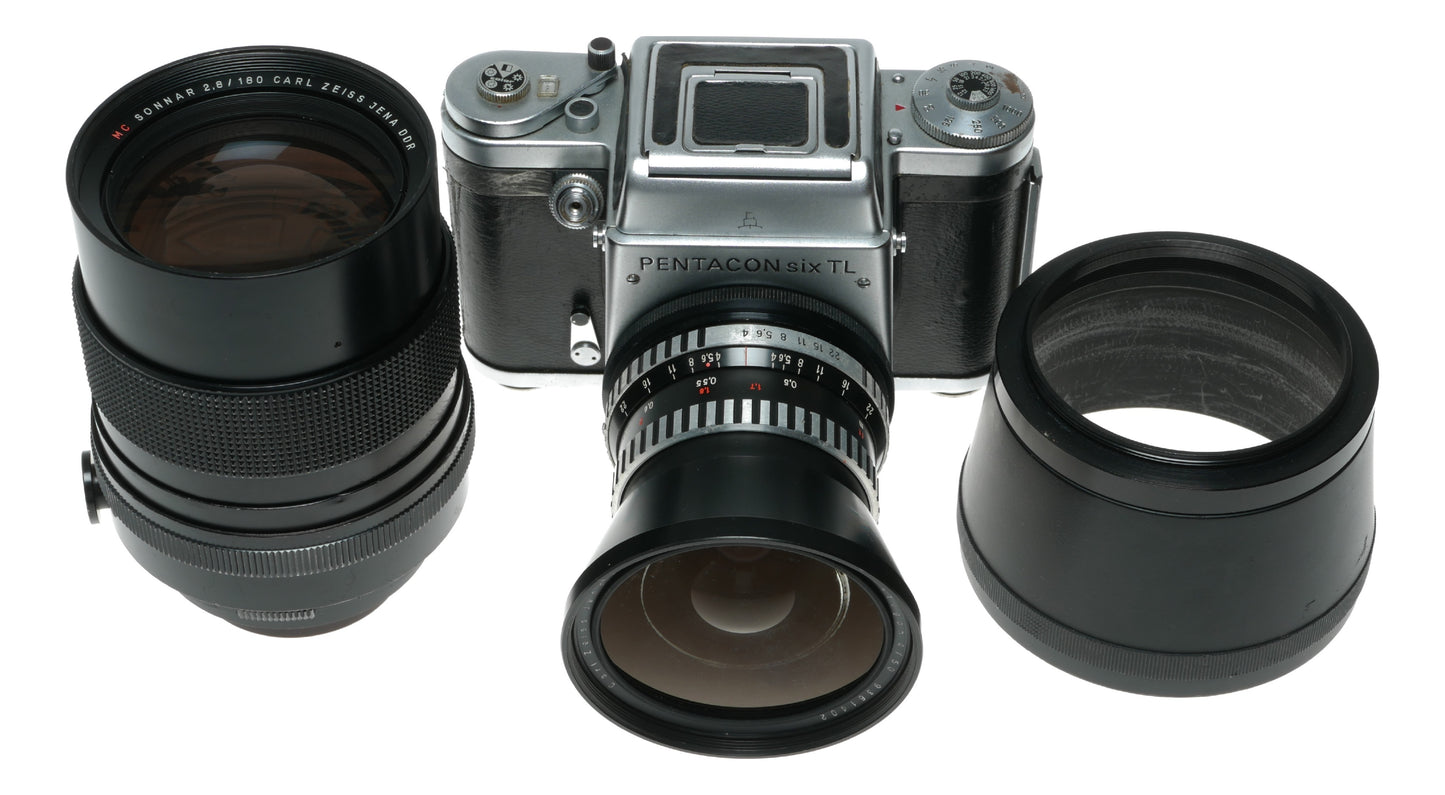 Pentacon Six TL Medium format film camera Flektogon Sonnar lenes set