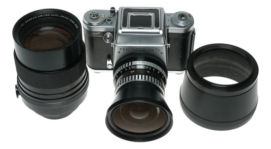 Pentacon Six TL Medium format film camera Flektogon Sonnar lenes set