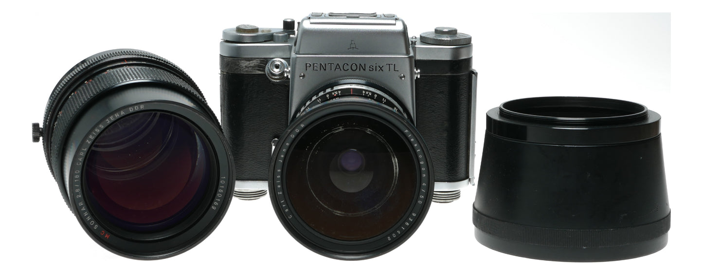 Pentacon Six TL Medium format film camera Flektogon Sonnar lenes set