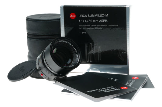 Leica Summilux-M 1:1.4/50mm ASPH. lens box papers 11891 f50mm black