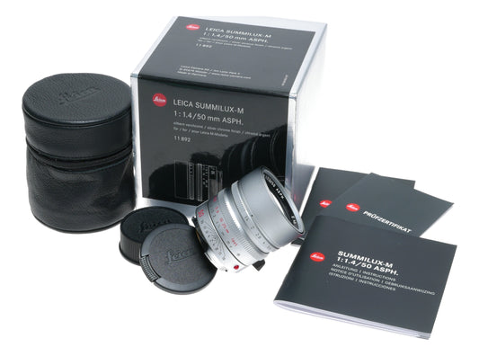 11892 Leica Summilux-M 50mm f/1.4 6 bit silver lens fits M240 M10-R 1.4/50