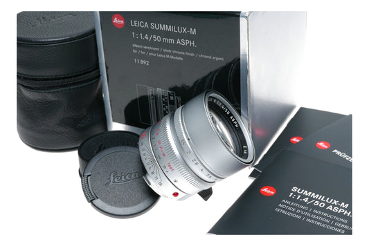 11892 Leica Summilux-M 50mm f/1.4 6 bit silver lens fits M240 M10-R 1.4/50
