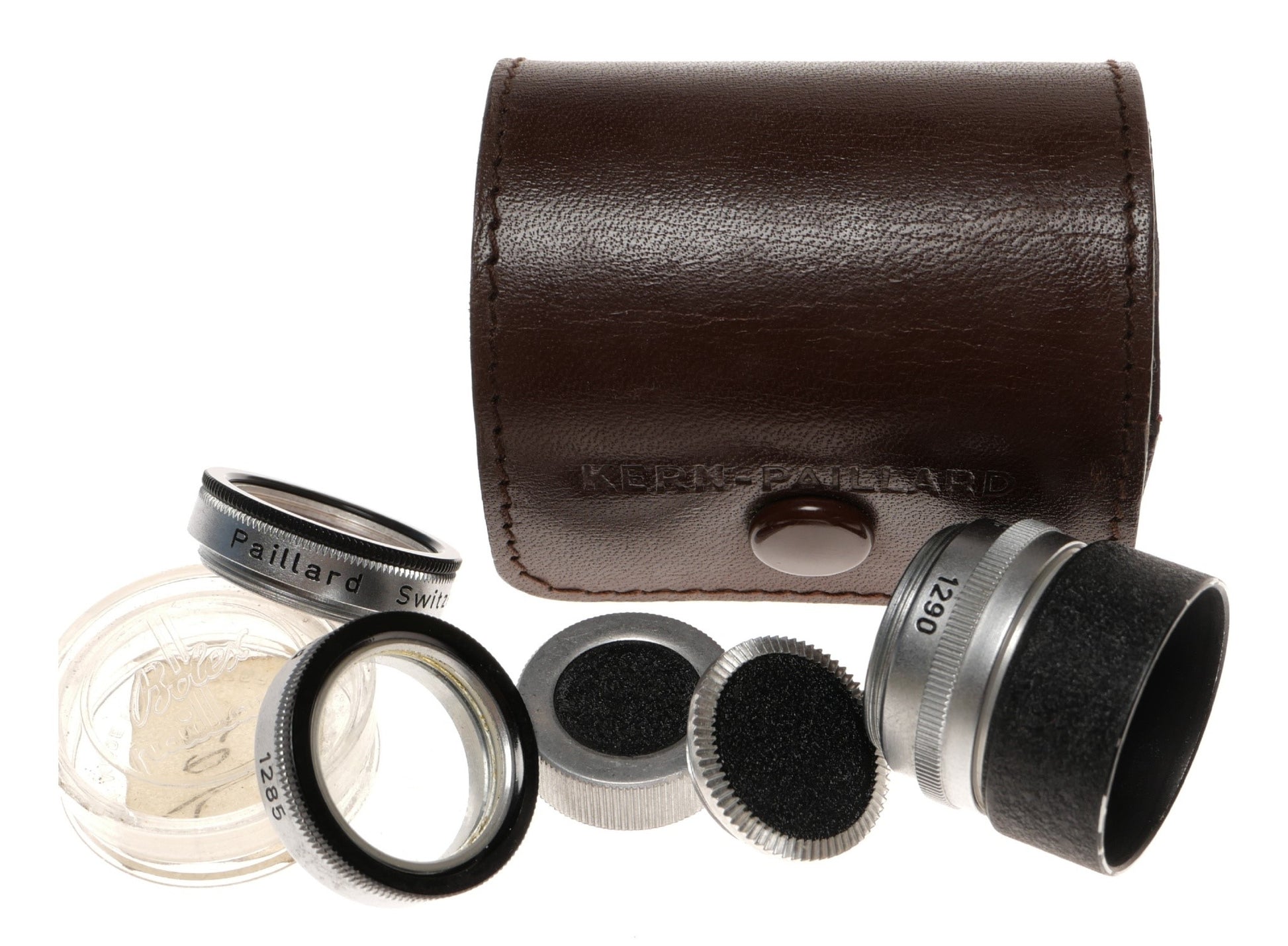 Kern-Paillard Bolex 16mm Cine Lens Set 1290 1285 Case - View 2