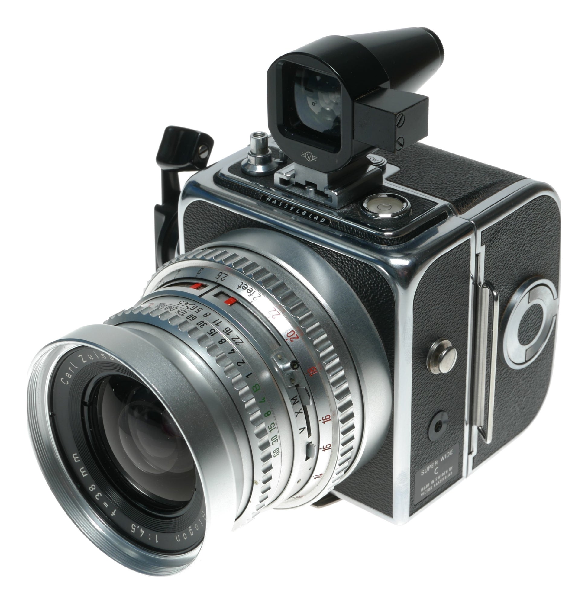 Hasselblad Super Wide C Zeiss Biogon 1:4.5 f=38 mm SWC camera set
