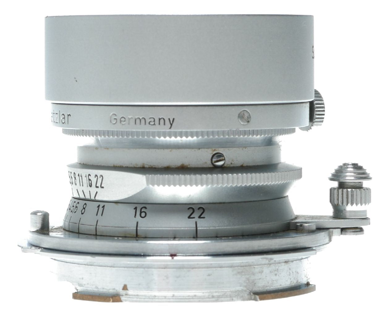 Ernst Leitz Wetzlar Summaron 1:3.5 f=3.5cm lens M39 to Leica M adapter hood caps