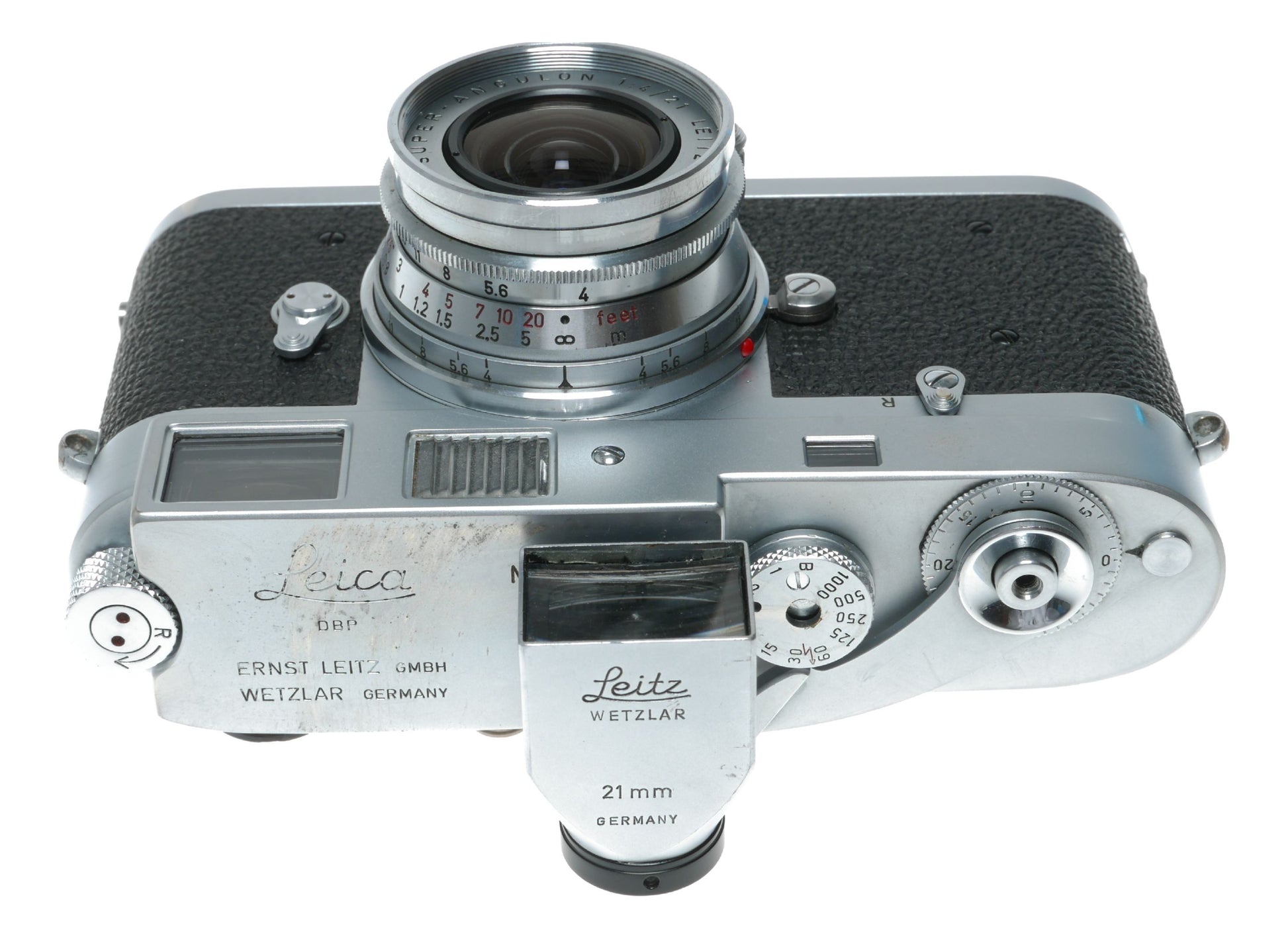 Leica M2 35mm RF film camera 21mm Finder Super-Angulon 1:4/21 lens