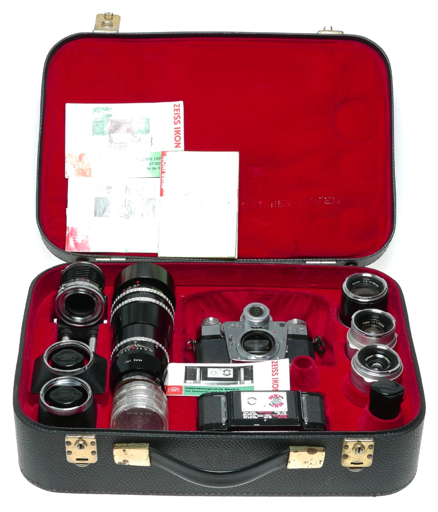 Zeiss Ikon Contarex Bullseye SLR film camera Distagon Sonnar Planar