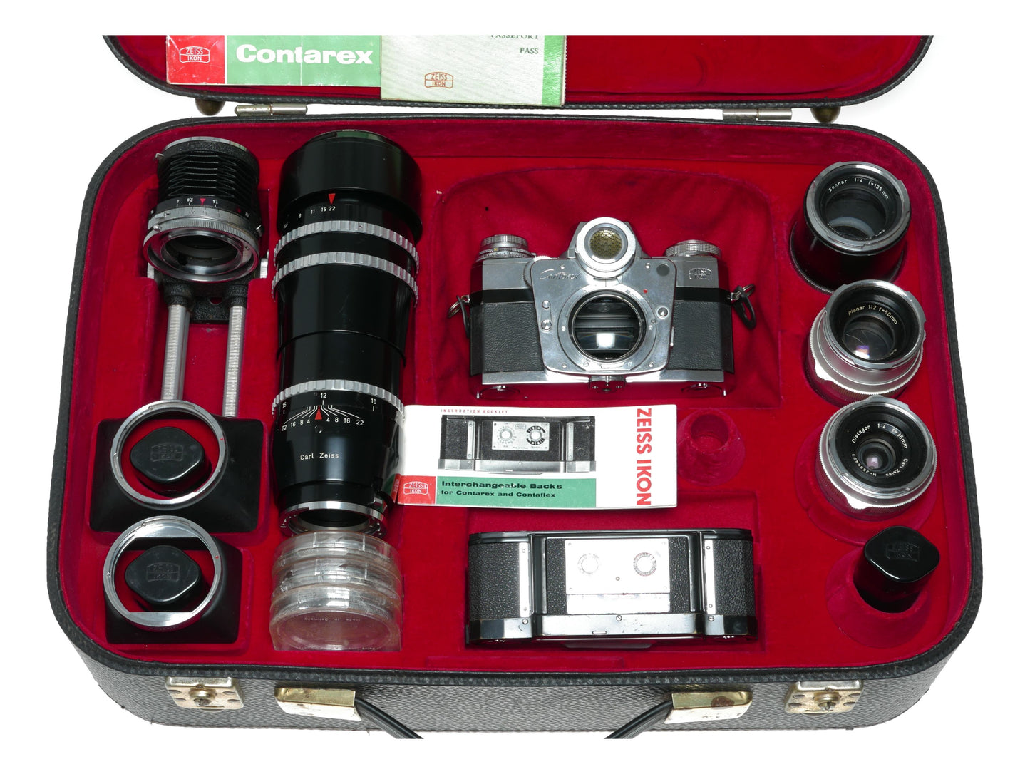 Zeiss Ikon Contarex Bullseye SLR film camera Distagon Sonnar Planar