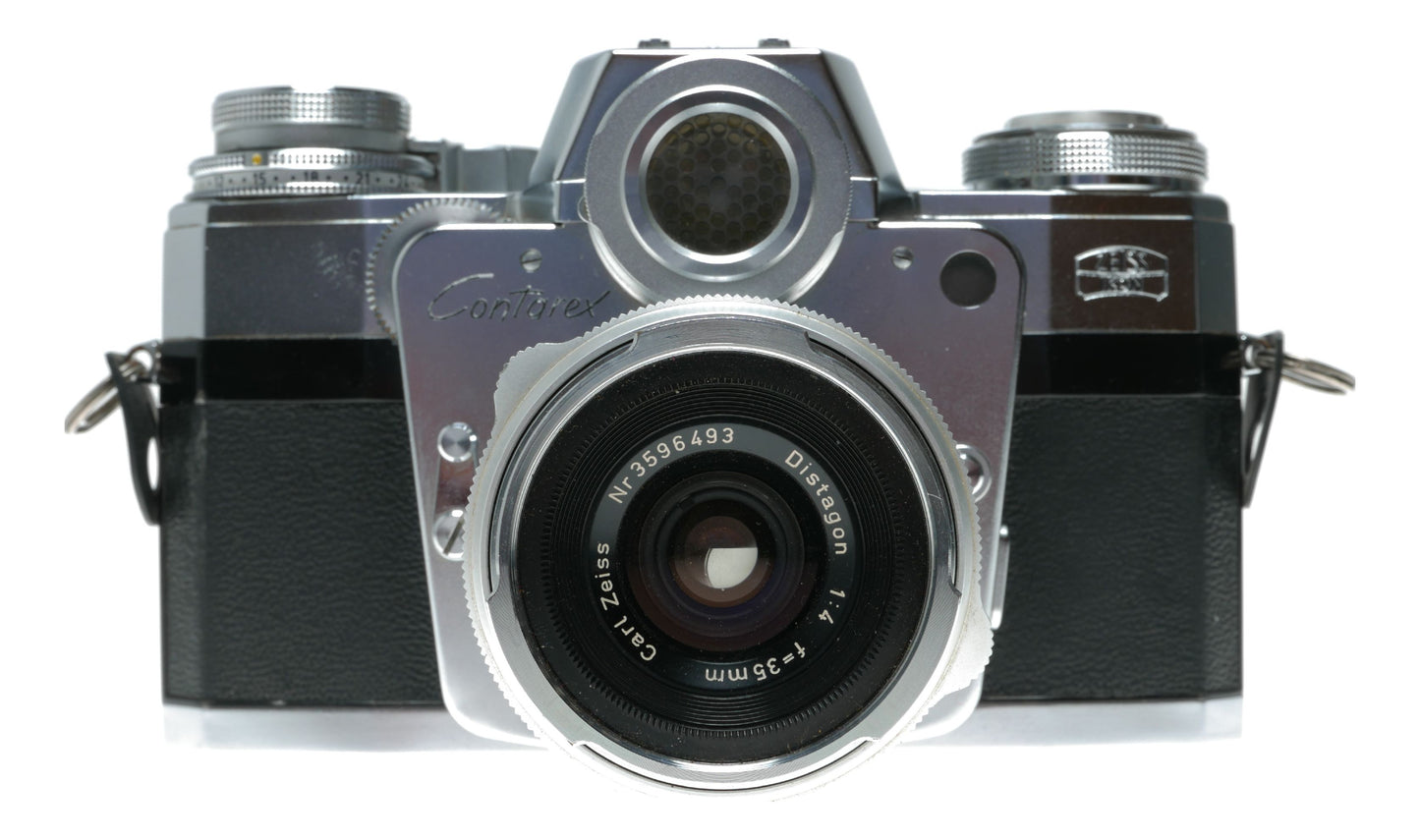 Zeiss Ikon Contarex Bullseye SLR film camera Distagon Sonnar Planar