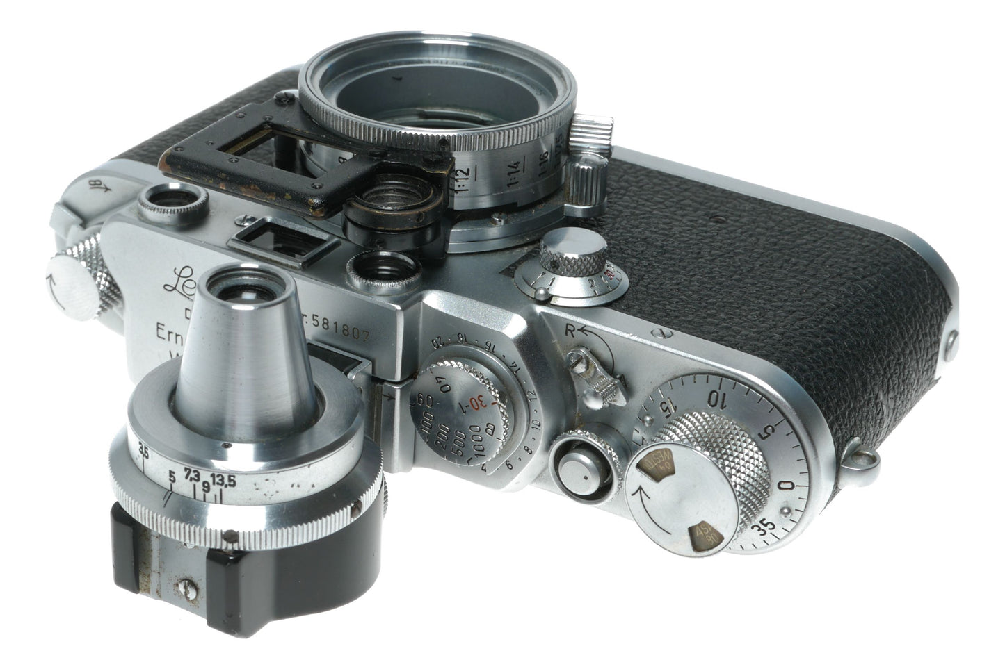 Leica IIIf 35mm RF camera body VIOOH Leitz Universal viewfinder close focus
