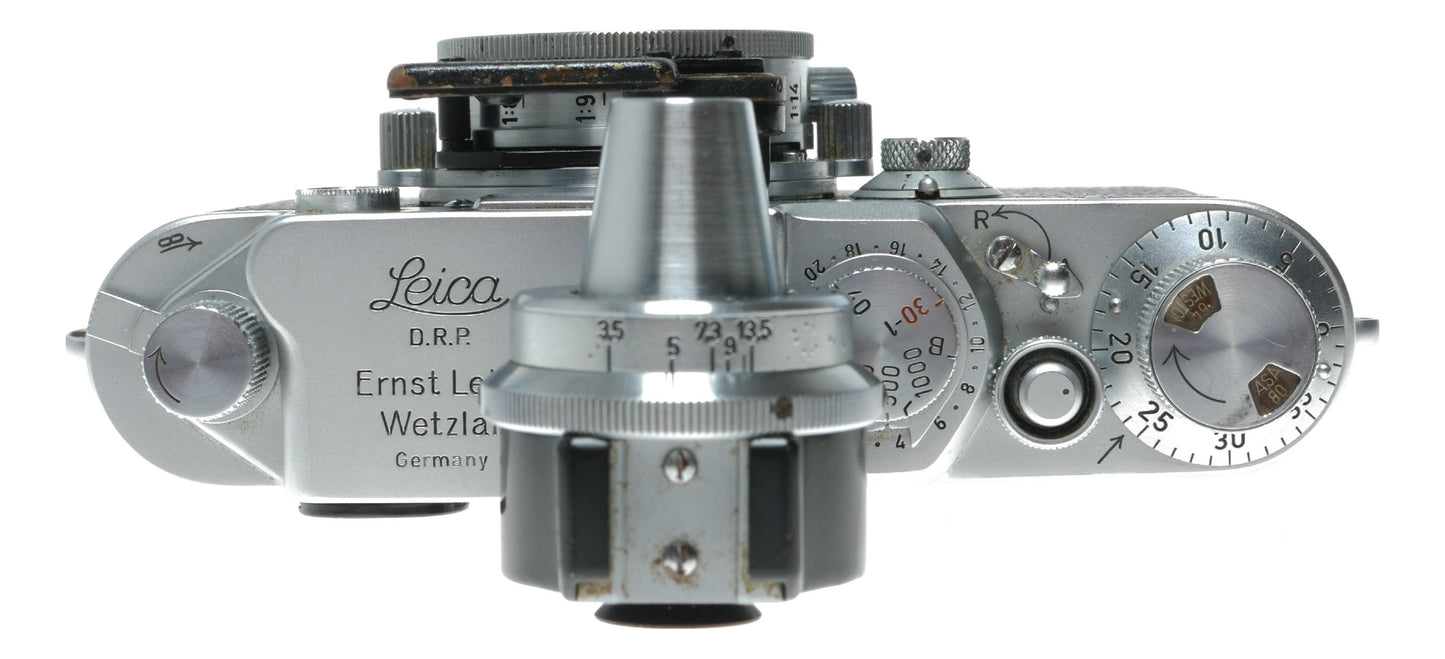Leica IIIf 35mm RF camera body VIOOH Leitz Universal viewfinder close focus