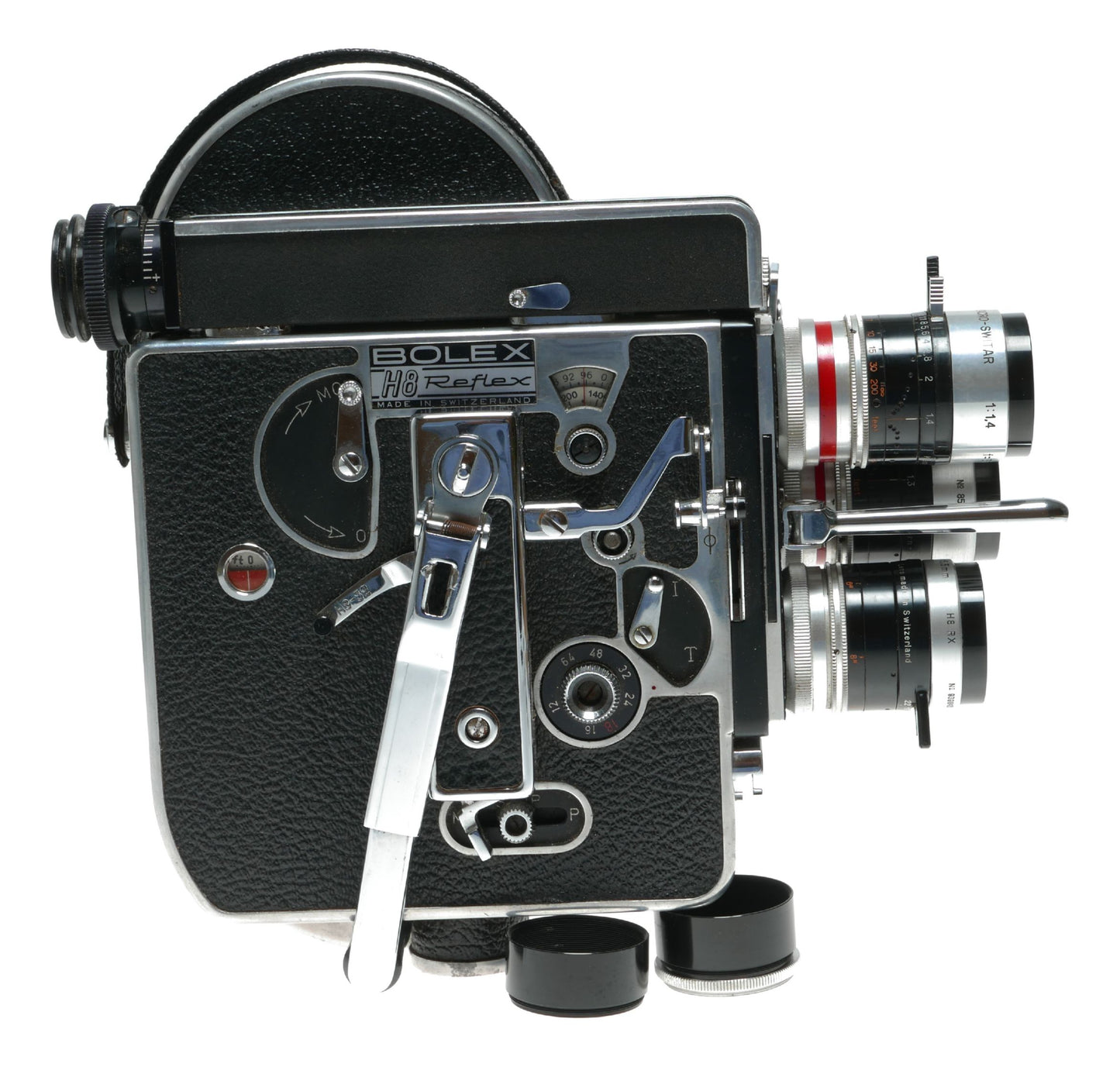 Bolex H8 Reflex 8mm vintage movie camera Kern Macro-Switar RX lenses manual