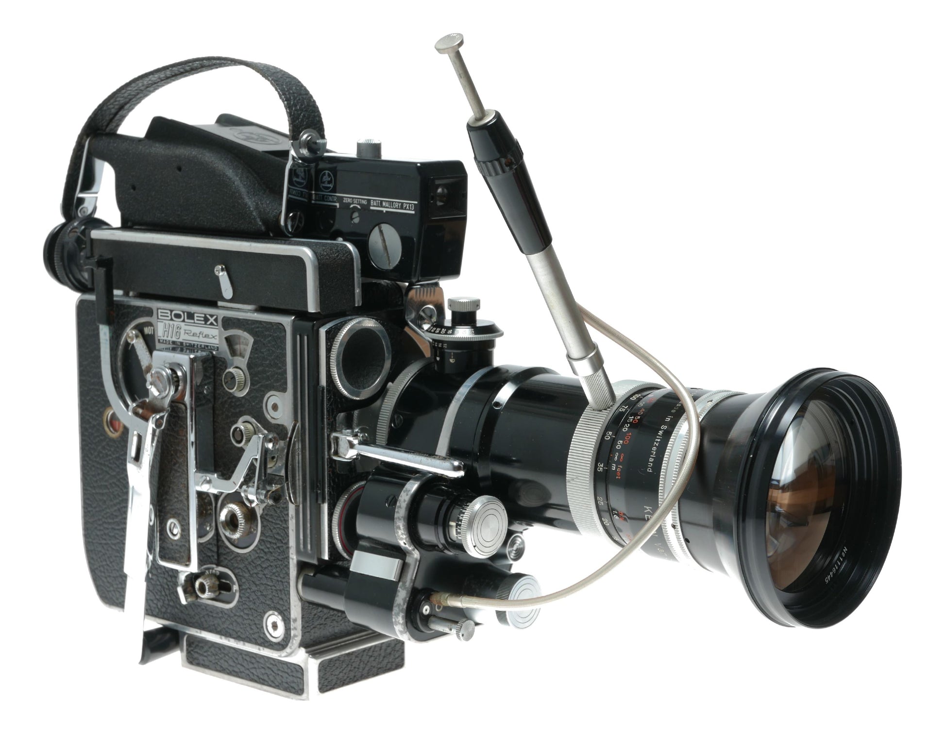 Bolex H16 Reflex Rex 5 16mm film cine camera Switar 1:1.9 f=16-100mm