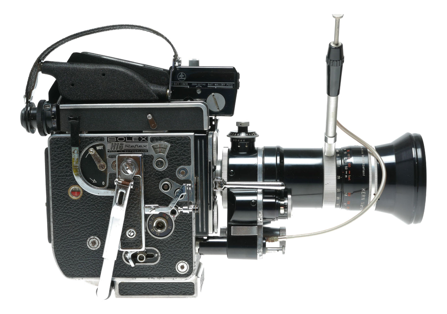 Bolex H16 Reflex Rex 5 16mm film cine camera Switar 1:1.9 f=16-100mm