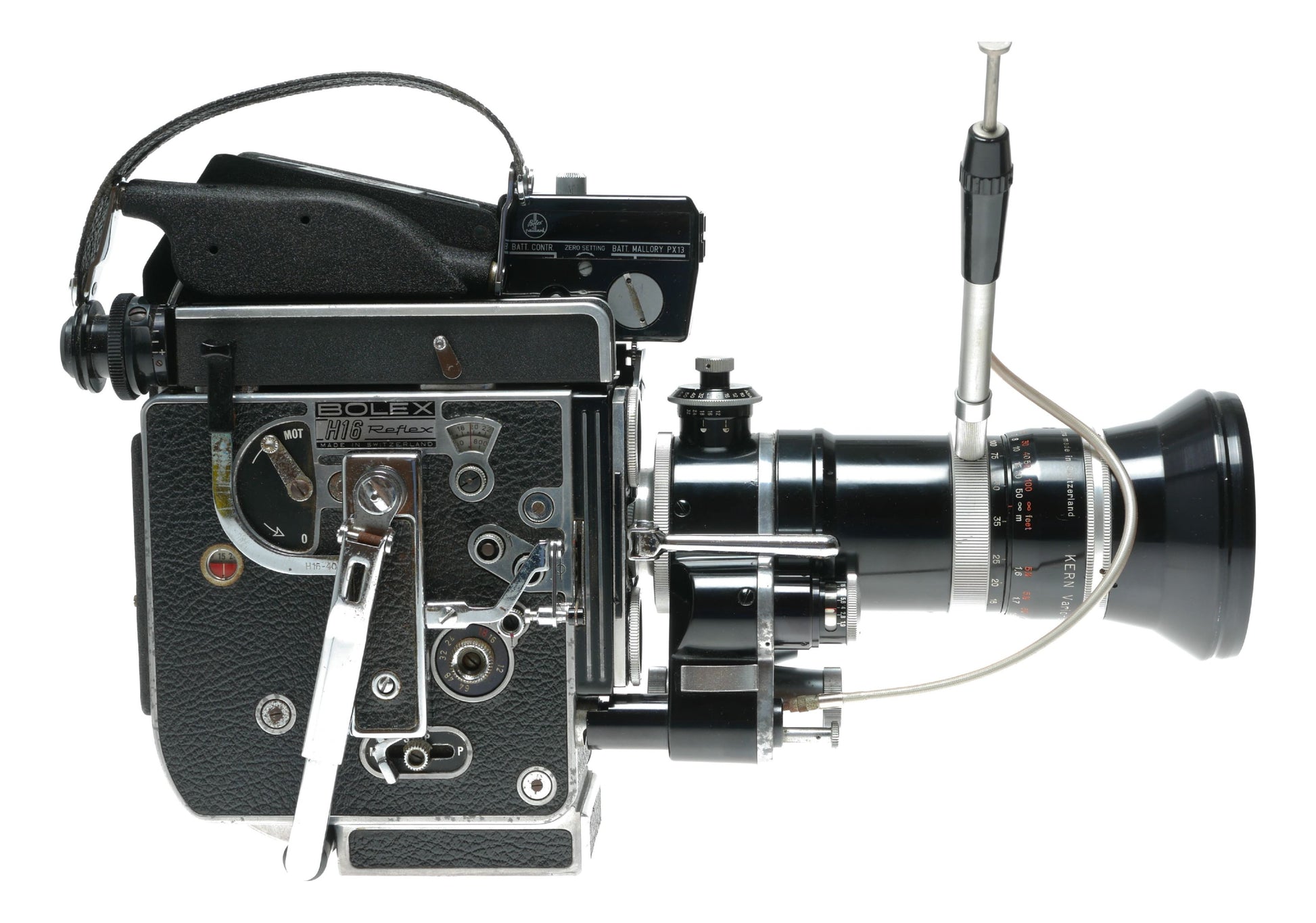 Bolex H16 Reflex Rex 5 16mm film cine camera Switar 1:1.9 f=16-100mm