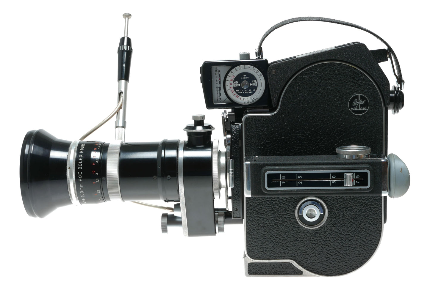 Bolex H16 Reflex Rex 5 16mm film cine camera Switar 1:1.9 f=16-100mm