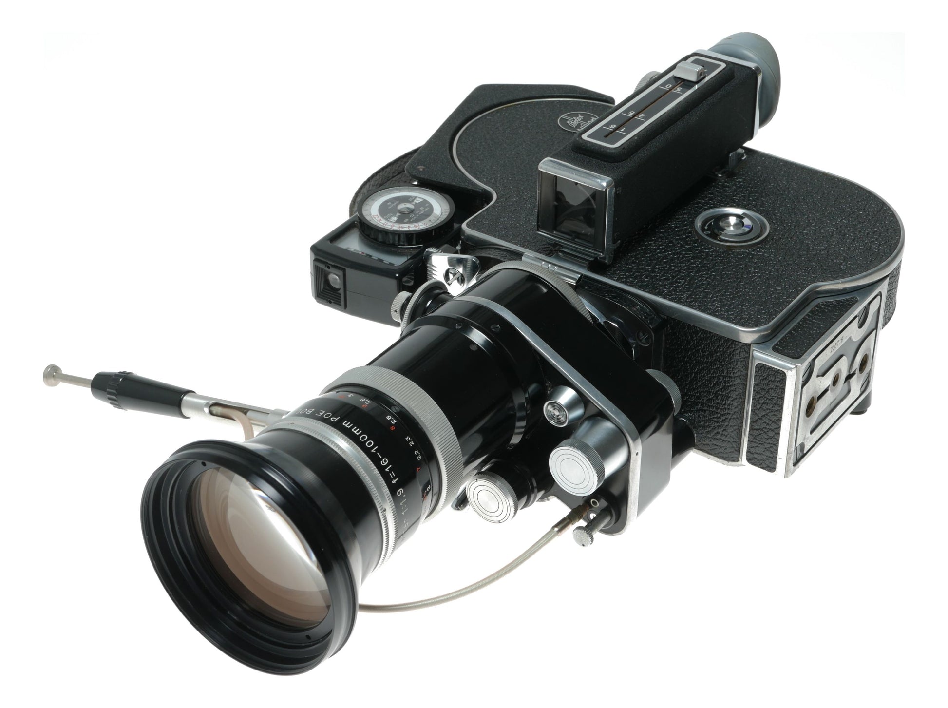 Bolex H16 Reflex Rex 5 16mm film cine camera Switar 1:1.9 f=16-100mm