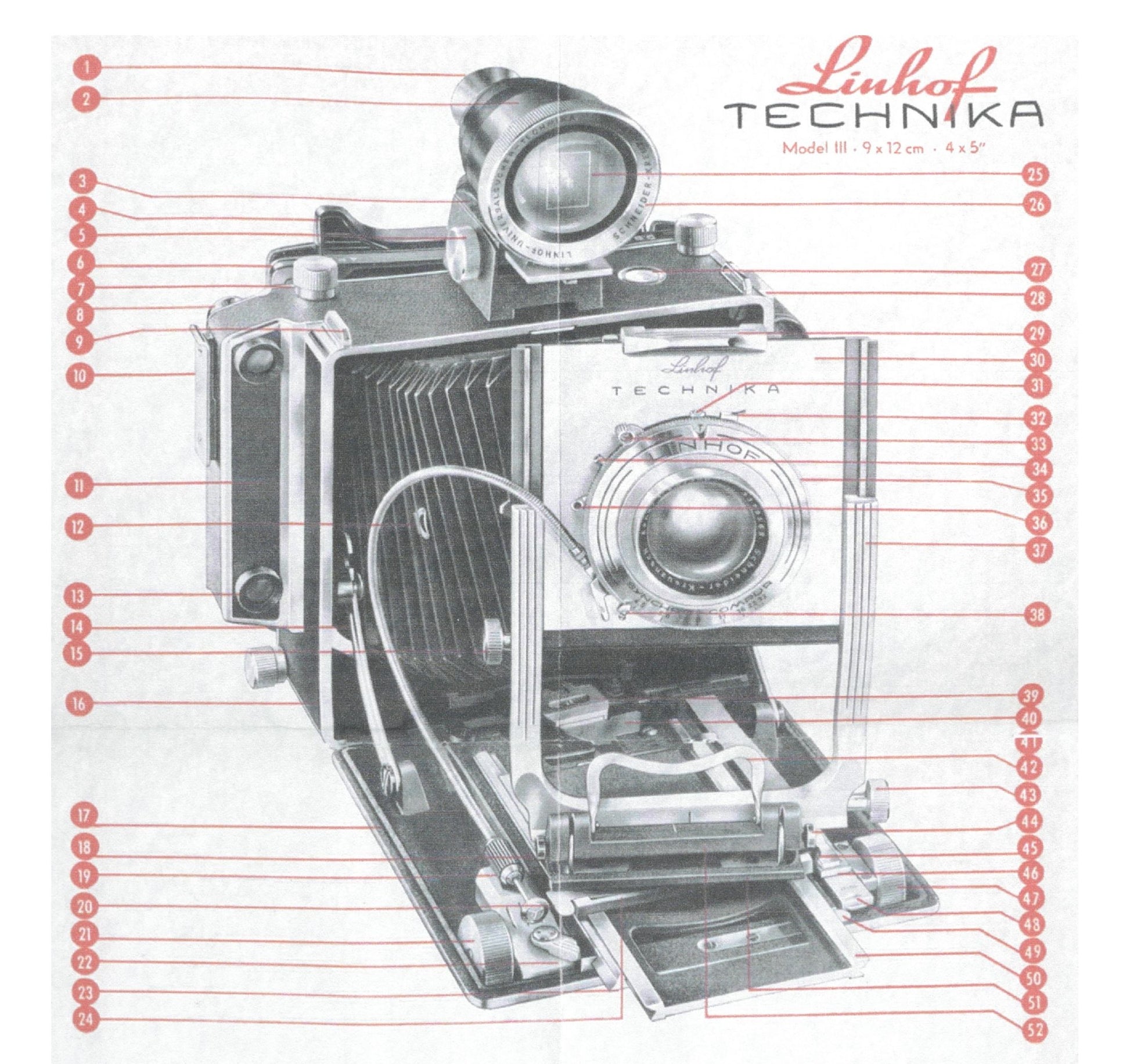 Linhof Technika III 4x5 large format film camera Schneider Press-Xenar
