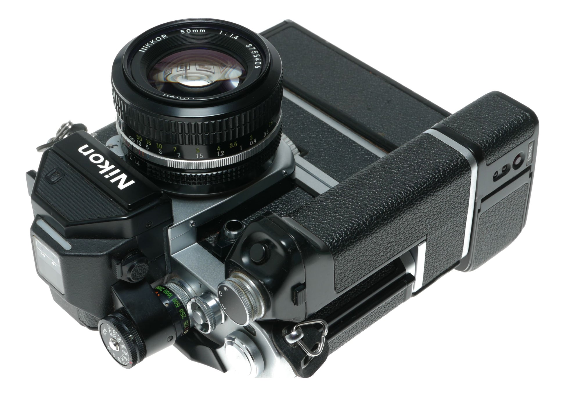 Nikon F2S Photomic SLR film camera Nikkor 1:1.4 50mm MD-2 MB-1 motor