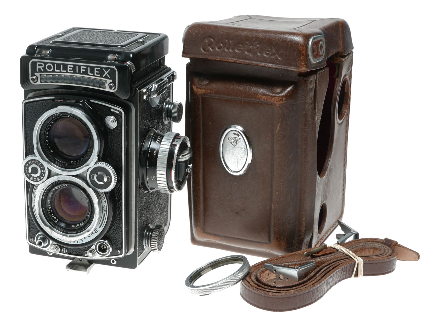 Rolleiflex 6x6 TLR camera Planar 1:3.5 f=75mm working meter