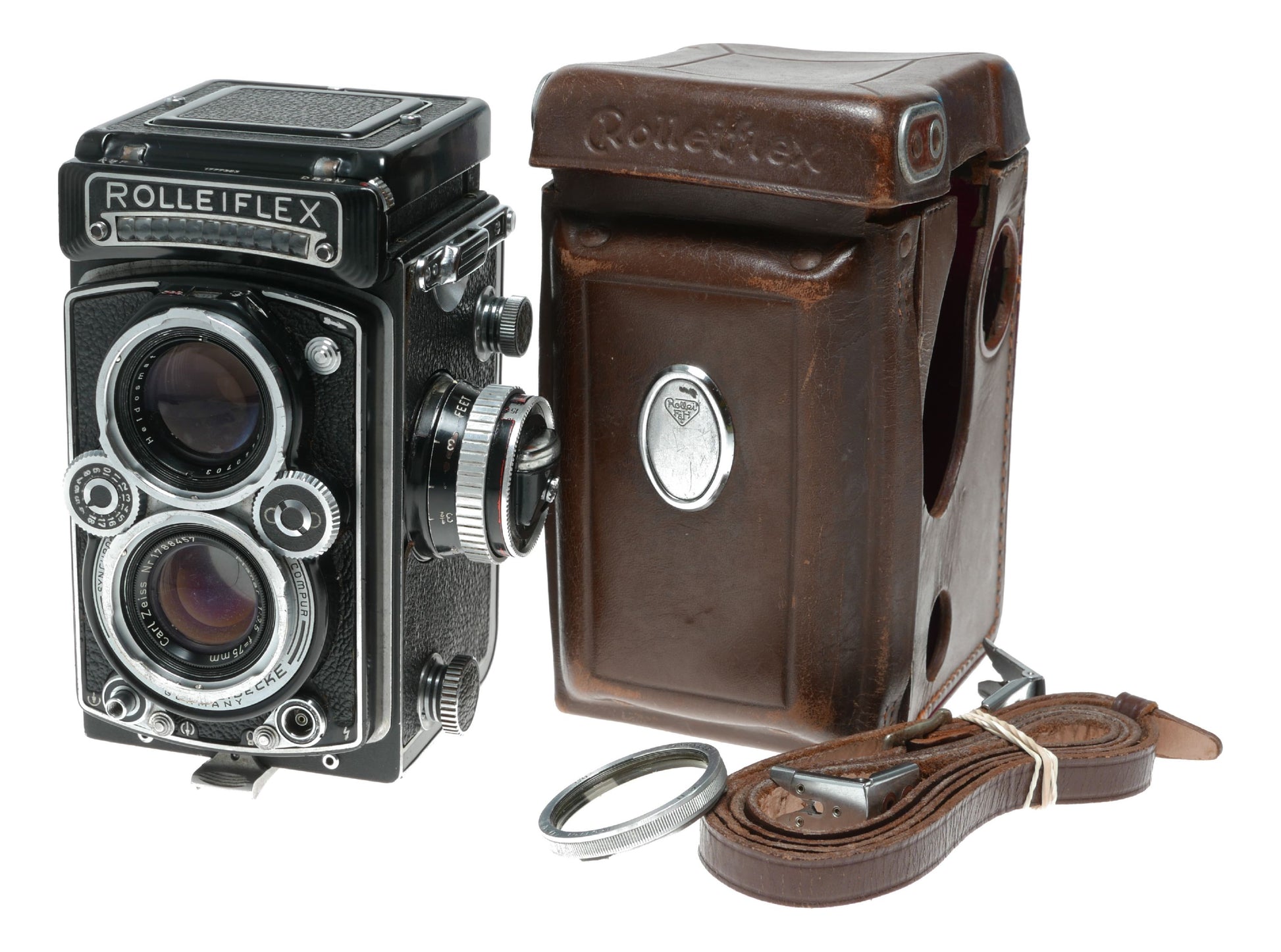Rolleiflex 6x6 TLR camera Planar 1:3.5 f=75mm working meter